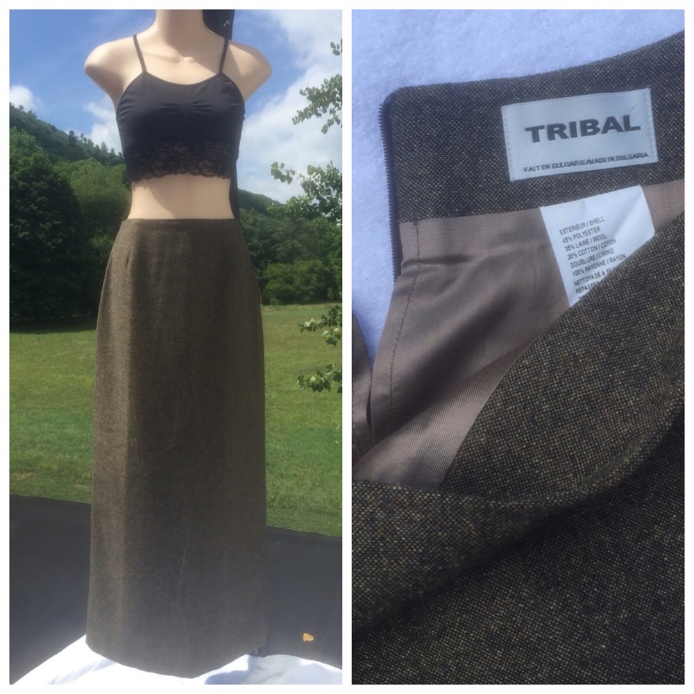 Full Length Fall Formal Wool Blend Skirt Size 6